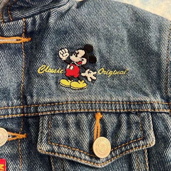 Vintage Mickey Mouse Jean Jacket 4T Mickey & Co Button Down Denim Classic Blue - Picture 6 of 10